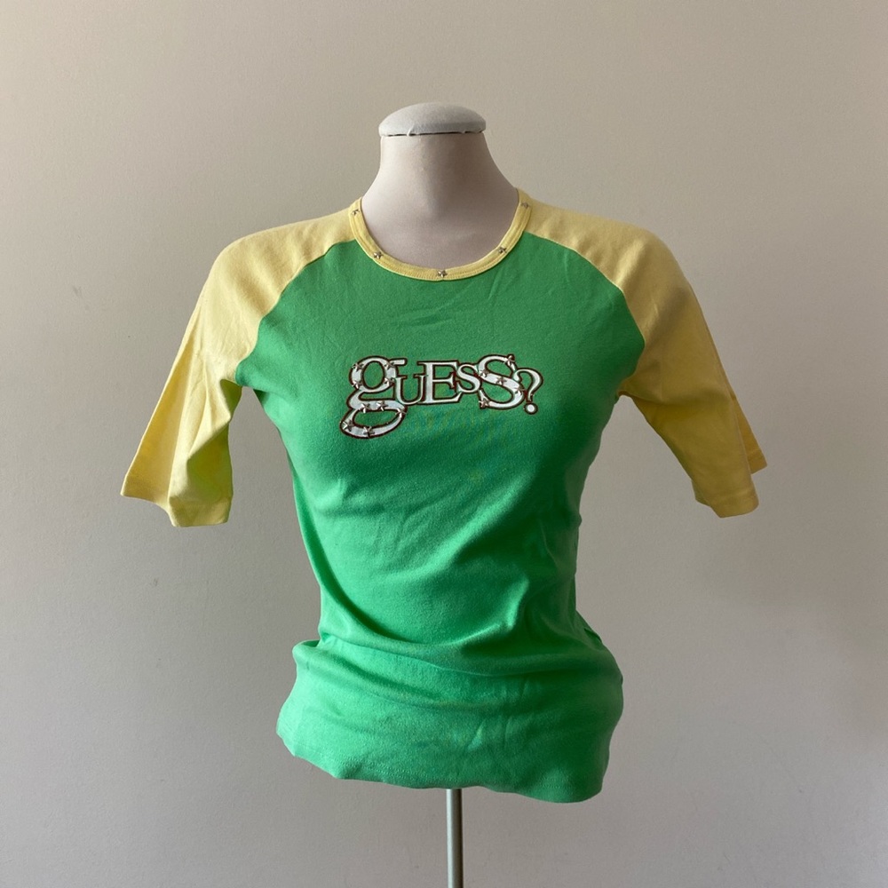 Vintage Guess colour block shirt